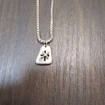 실버 925 별 모양 십자가 펜던트 목걸이