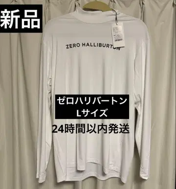 새상품 제로 할리버튼 골프웨어 긴팔 모크넥 셔츠 L 화이트