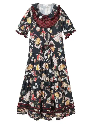 핑크하우스 할로윈 원더랜드 프린트 원피스 블랙