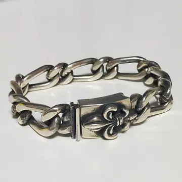 D'elsa 초와이드 86g 925제 피가로 체인 키헤이 실버 팔찌