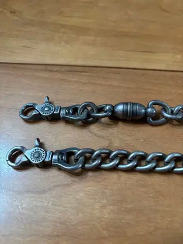 실버 메탈 지갑 체인 FUNNY