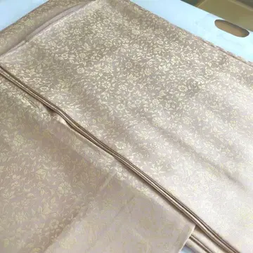 순수 실크 사라사 지문 이로무지 베이지