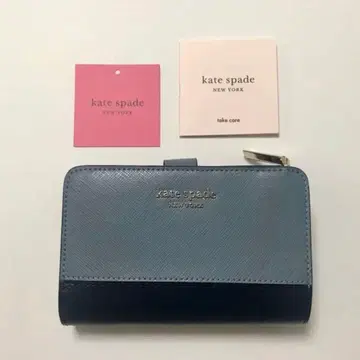 kate spade 접이식 지갑 블루 네이비 바이컬러