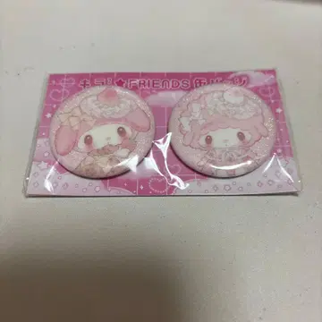 딸기신문 마이멜로디 마이스위트피아노 캔뱃지 화이트딸기 티타임