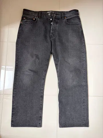 론 헤르만 33 L 와이드 핏 블랙 데님