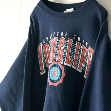 헤인즈 영 라이프 맨투맨 트레이닝복 L 네이비 구제 의류