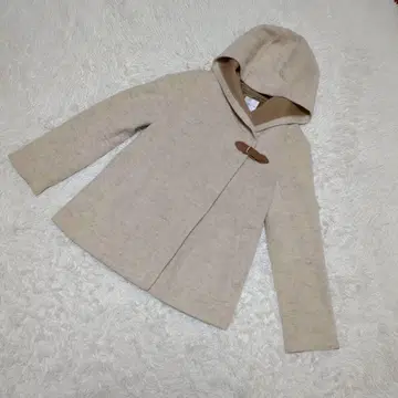 쿠미교쿠 조곡 후드 부착 판초 코트 라이트 베이지 사이즈 1