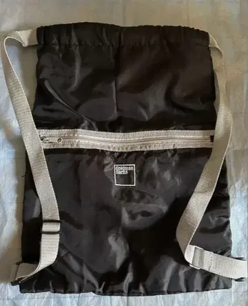 레어//Goldman Suchs 블랙 나일론 드로우 스트링 백팩