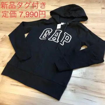 새상품 GAP 로고 후드티 XXS 블랙