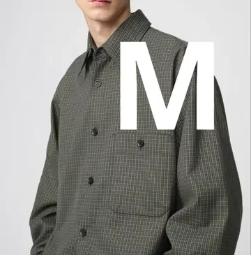 [ 완판템 ] 유니클로 U 트윌 워크 오버 사이즈 셔츠 M 올리브