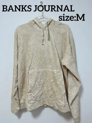 BANKS JOURNAL 오가닉 코튼 후드티 M 베이지