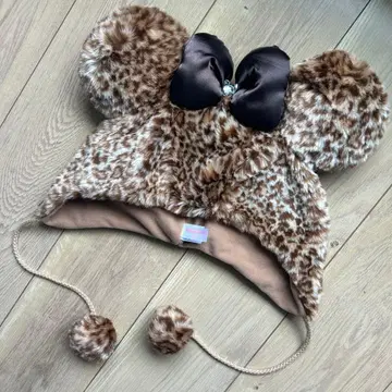 디즈니 미니 레오파드 무늬 팬캡