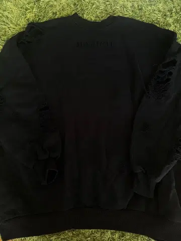 Darich 데미지 맨투맨 풀오버 BLK