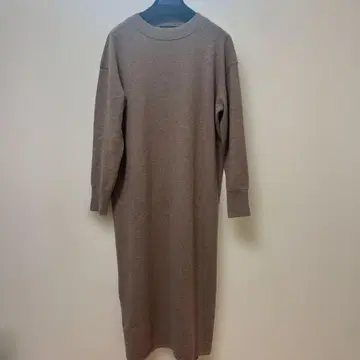 23구 모카 베이지 니트 롱 원피스 긴팔