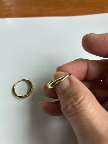 노제스 골드 후프 귀걸이