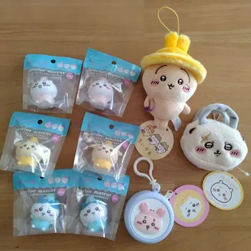 치이카와 소프트 비닐 인테리어 마스코트 마스코트 토트 미니 파우치 세트