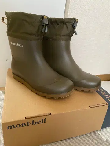 mont-bell 올리브 숏 레인부츠 24cm