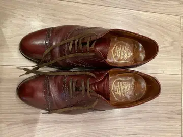 다크 브라운 윙 팁 드레스 슈즈