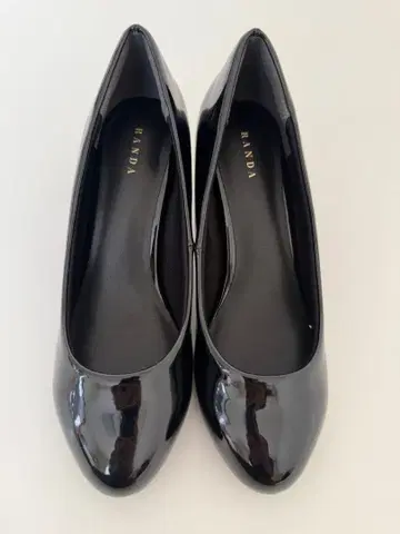미사용 새상품 RANDA 블랙 스틸레토 펌프스 23cm