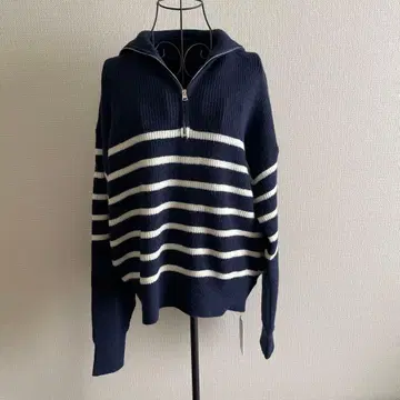 셀렉 모카 투웨이 보더 스웨터