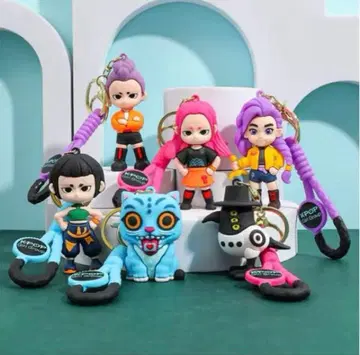 KPOP 데몬 헌터 피규어형 키링 6개 세트 2