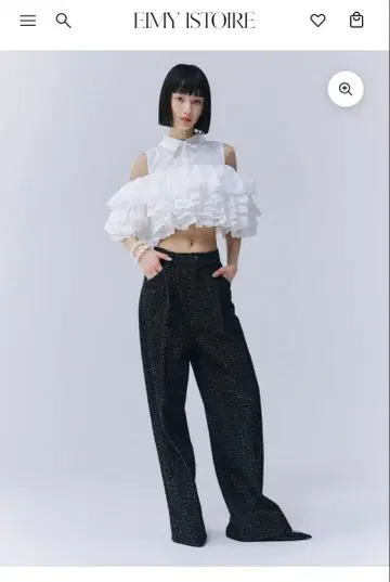 에이미 이스트 월 블랙 와이드 팬츠 25