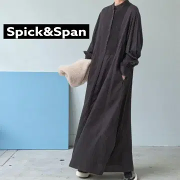 스픽 앤 스팬 코튼 새틴 핀턱 원피스 최근 모델 블랙