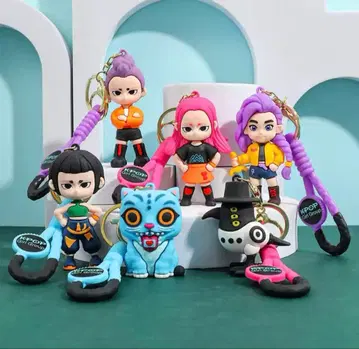 KPOP 데몬 헌터즈 피규어형 키링 6개 세트 1