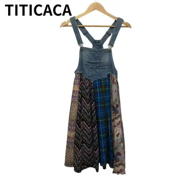 티티카카 슬리브리스 점퍼 드레스 멀티 컬러 캐주얼 M