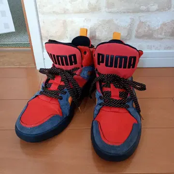 PUMA 슬립 쓰리 하이컷 스니커즈 오렌지 8 1/2