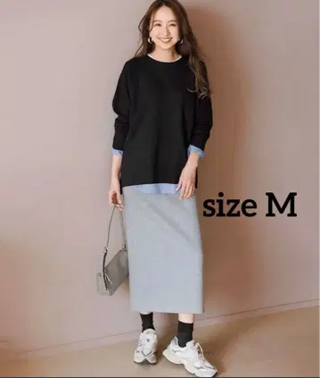 [ UNFILO ] 롱 스커트 M 그레이