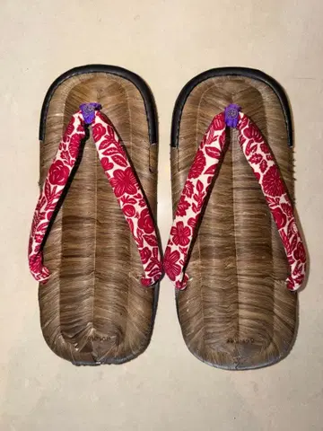 sousou 소우소우 조리 아사부라 카라스오모테 브라운 빨간 꽃무늬