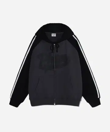 PHYPS Startail 컬러 블록 후디 블랙