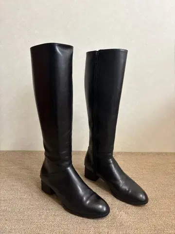 [ 박스 포함 ] MERV 블랙 가죽 롱 부츠