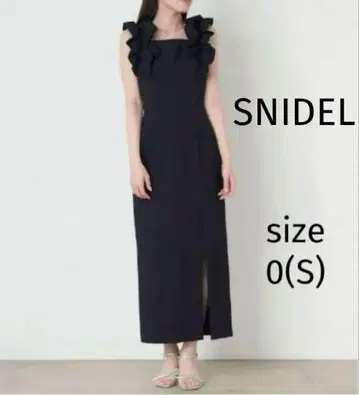 완판템 새상품급 SNIDEL 벌룬 프릴 슬리브 I 라인 원피스