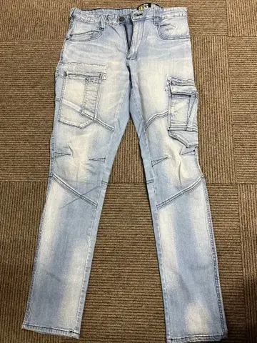 G.GROUND 카고 팬츠 L 사이즈 라이트 인디고