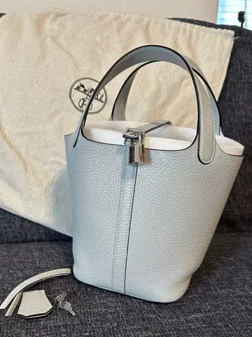 가죽 버킷형 토트백