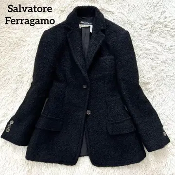 [레어 새상품급] 살바토레 페라가모 모헤어 자켓 긴팔 블랙 블랙