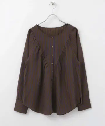 KBF 노카라 스트라이프 긴팔 블라우스 프리 사이즈 새상품급