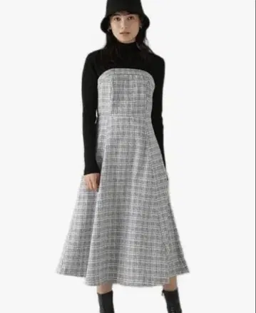 NATURAL BEAUTY BASIC 트위드 도킹 니트