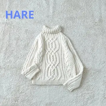 하레 케이블 니트 터틀넥 풀오버 캐주얼 가을 겨울 코디