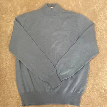 캐시미어 라이트 블루 터틀넥 니트 이탈리아제