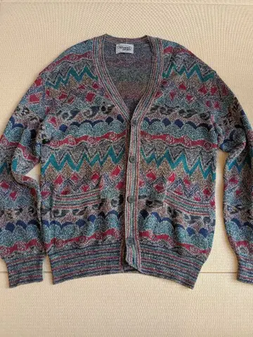 MISSONI SPORT 다색 지그재그 니트 가디건