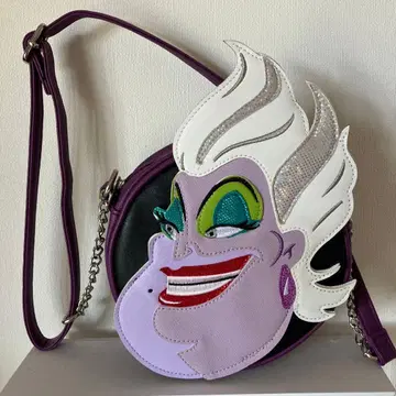 디즈니 아슬라 인어공주 숄더백 인조 가죽 보라색 빌런즈