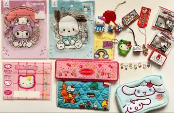 산리오 레트로 키링 문구 파우치 등 굿즈 묶음 판매 18점