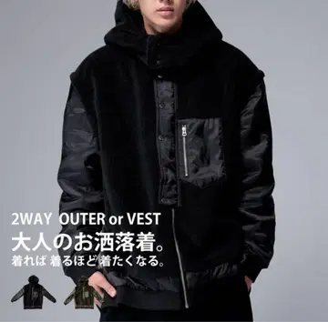 새상품급! antiqua 보아 도킹 아우터 2WAY OUTER