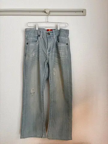 PLATINI JEANS COUGAR 데미지 데님 라이트 블루