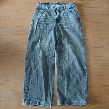 ZARA 그레이 와이드 레그 데님