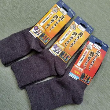 브라운 삭스 24-26cm 3족 세트