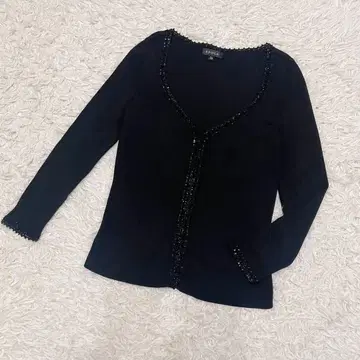 EPOCA 에포카 비즈 가디건 블랙 레이온